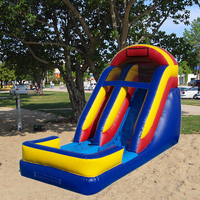 Prix usine enfants château rebondissant grand toboggan aquatique gonflable commercial double ligne pour jeu d'amusement