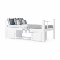 Cadre de lit simple pliable moderne en métal durable de haute qualité, options multi-tailles, design portable sans installation pour étudiant