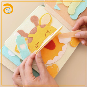 <span class=keywords><strong>Libro</strong></span> de Actividades de Fieltro Hecho a Mano con Diseño de Elefante, <span class=keywords><strong>Libro</strong></span> Sensorial Montessori para la Primera Infancia - Product Image 5