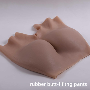 Vücut şekli açık kasık kalça popo kaldırma pantolon dikişsiz elastik simüle silikon kauçuk yanlış popo kalça yastıklı pantolon - Product Image 5
