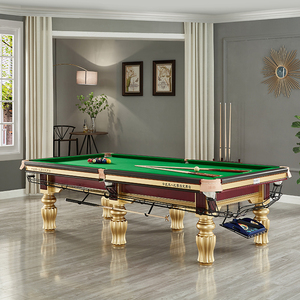 La fabbrica vende Mesa De Billar oro e argento gamba in marmo di quercia tavolo da biliardo cinese 9 piedi - Product Image 1