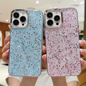 เคสป้องกันโทรศัพท์แบบซิลิโคน TPU ระยิบระยับสไตล์เกาหลีสำหรับผู้หญิงเคสโทรศัพท์กันกระแทกสำหรับ iPhone 15 PRO MAX 16 PLUS 14 13 - Product Image 4