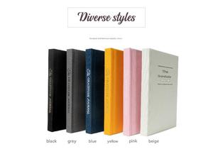 Cuaderno de Gratitud Diaria Original con Encuadernación <span class=keywords><strong>en</strong></span> Espiral, Cubierta de Tela, 100 Hojas SYC <span class=keywords><strong>para</strong></span> la Felicidad, Mindfulness y Reflexión - Product Image 3