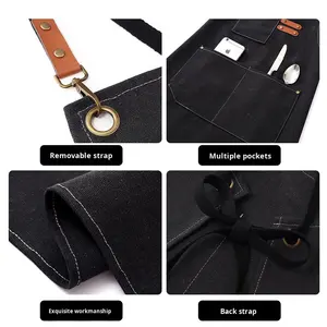 טביאר דה מטבח מארוחות שף בישול barista bbq <span class=keywords><strong>apron</strong></span> בר מספרה סינר מטבח עבור נשים מסעדה - Product Image 4