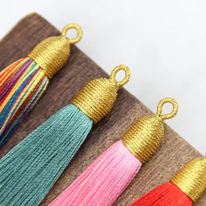 8cm Polyester Multifunction Party Bag Keychain Curtain Decoration Tassel Fringe Simple Easy Curtain Tassels with Beads Excellent