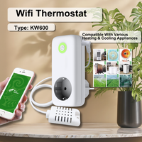 Termostato de Habitación con Wifi Kiwi Warmer KW600 con Medidor de Energía y Sensor de CO2 Opcional para Todos los Electrodomésticos para Ahorrar Energía
