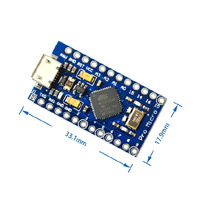 Modul Pro Micro ATmega32U4 Tipe-C 5V 16MHz Pengganti ATmega328 Untuk Pro Mini Dengan Header Pin 2 Baris Untuk Antarmuka USB Leonardo