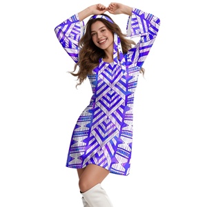 Popular Disfraz <span class=keywords><strong>de</strong></span> Hippie <span class=keywords><strong>de</strong></span> 2 Piezas con Estampado Polinesio Tapa para Mujer, Vestido Hippie con Diadema, Vestidos <span class=keywords><strong>de</strong></span> Fiesta Personalizados para Mujer - Product Image 1