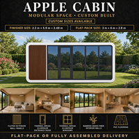 Casa Contenedor Pequeña con Forma de Manzana para Casa de Juegos Infantil y Casa para Mascotas, Diversión Familiar en el Patio Trasero, Uso en Tiendas/Villas/Hoteles, Diseño Moderno
