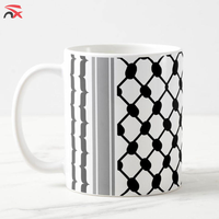 Mug en céramique Palestine 330 ml pour thé et café, personnalisable avec logo, idéal pour événements sportifs, cadeaux d'entreprise, lancement, sublimation