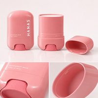Tube de crème solaire vide ovale de 15g, format voyage de poche, portable, pour soins en extérieur, remplissage par le haut, étiquette privée, en ABS+PP, scellé par clip