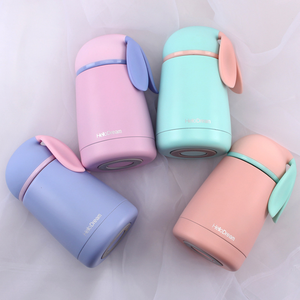 Lapin de qualité alimentaire double paroi mini flacon mignon en acier inoxydable 300ml retour à l'école enfants isolé garder au chaud et au froid - Product Image 2