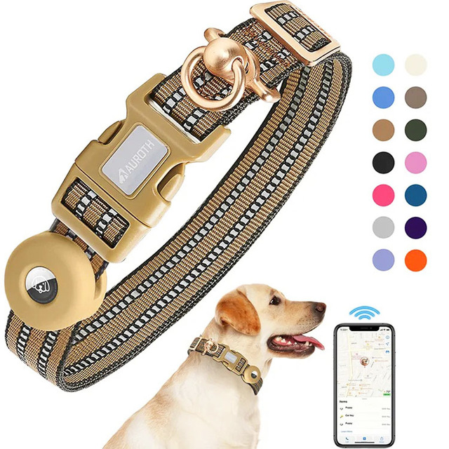 Wholesale Ready to Ship Custom High Quality Nylon Material Adjustable Training Pet Collar GPS Tracking Smart Dog Collar