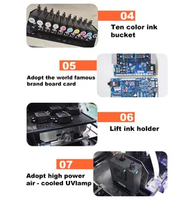 A2 A3 UV stiker DTF Printer 42cm 6 warna UV DTF Roll untuk Roll Printer Inkjet UV Printer untuk Ponsel Kasus