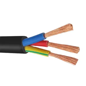 Zwart 3 Kern 1.5Mm 15 Amp H05rn-F Kabel 3X1.5Mm ² Koperdraad Core Nyyhy Gepantserde Flexibele Elektrische kabel Huis Draad Kabel