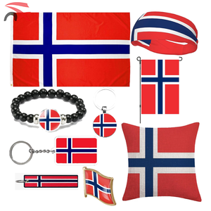 Juegos de productos de regalo alegre para aficionados al fútbol personalizados, llavero, pulsera, almohada, banderas nacionales de <span class=keywords><strong>Noruega</strong></span> - Product Image 1