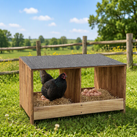Poulailler en bois pour 2-3 poulets, utilisation en intérieur, bois massif résistant aux intempéries, modèle de poulailler en bois - 6.29