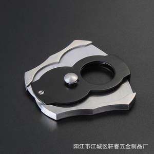 Stainless Steel Cigar Cutter Double Blade Portable Tobacco Tool <b>Smoking</b> Accessory Silver Gift <b>Box</b> Custom Shape XR90668 - Product Image 3