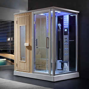 <span class=keywords><strong>Baño</strong></span> de vapor con música BT para dos personas, ducha interior de cedro rojo, Sauna seca, gran oferta - Product Image 2