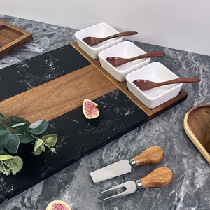 Ensemble de couteaux <span class=keywords><strong>à</strong></span> fromage <span class=keywords><strong>planche</strong></span> <span class=keywords><strong>à</strong></span> découper en bois d'acacia <span class=keywords><strong>planche</strong></span> <span class=keywords><strong>à</strong></span> <span class=keywords><strong>pain</strong></span> en bois marbre fromage beurre <span class=keywords><strong>couteau</strong></span> et fourchette <span class=keywords><strong>planche</strong></span> <span class=keywords><strong>à</strong></span> découper - Product Image 4
