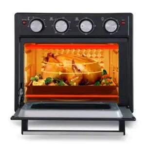 Oven pemanggang udara digital 23L, oven konveksi roti untuk penggunaan di rumah, Oven kue kecepatan tinggi