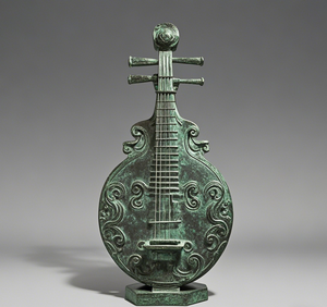 Chinese Tradition Classical Music Wholesale Instrument Stunning Bronze <strong>Lute</strong> Sculpture <strong>for</strong> <strong>Sale</strong> - Product Image 4