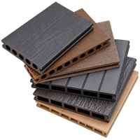 Terrasse en composite bois-plastique WPC, terrasse extérieure imperméable, antidérapante, résistante aux UV, grain de bois 3D, creuse, pour jardin, piscine