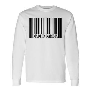 T-shirt a maniche lunghe Made In Namibia con design presidenziale - Product Image 1