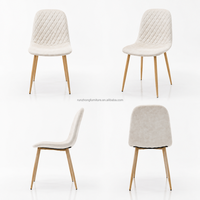 Fauteuil lounge minimaliste en velours, chaise d'appoint rembourrée en tissu doux pour salle à manger, salon et appartement
