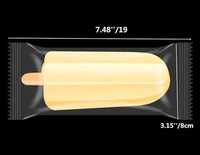 Sachet d'emballage personnalisé transparent en PET/CPP recyclable de qualité alimentaire avec soufflet latéral thermoscellable pour crème glacée et bâtonnets de glace