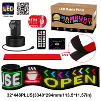 Écran LED matriciel flexible BGZM 32*448Plus, affichage Android 12V 10W pour publicité textuelle avant de voiture, contrôle par application, remplacement
