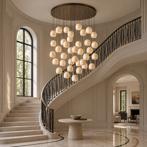 Lustre suspendu en céramique artistique personnalisé pour escalier, villa, hall d'hôtel, prix d'usine en gros - Product Image 1