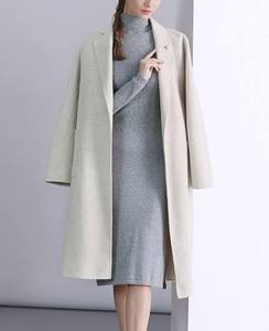 Manteaux d'hiver tissés sur mesure pour femmes, <span class=keywords><strong>Trench</strong></span> Long mi-long en <span class=keywords><strong>laine</strong></span> et cachemire pour femmes, offre spéciale - Product Image 2