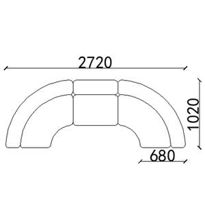 Ghế <span class=keywords><strong>sofa</strong></span> góc cong sáng tạo Greatway D20, bộ ghế <span class=keywords><strong>sofa</strong></span> tiếp khách, ghế dài phòng khách, ghế <span class=keywords><strong>sofa</strong></span> giường - Product Image 2
