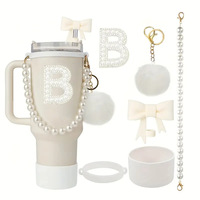 JM Bouilloire portable en acier 40OZ à prix abordable, avec décoration en forme de tasse et accessoires en gel de silice, et jouet en peluche pour fille