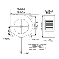Ventilateur soufflant électrique DC 4020 5V 12V 24V 40x40x20mm, haut débit d'air (CFM), 6000 tr/min, silencieux, à roulement à billes, pour humidificateur d'aromathérapie et projecteur, certifié CE