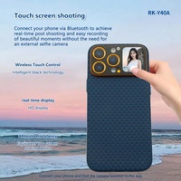 Étui de téléphone magnétique en fibre de carbone de luxe pour iPhone 16 14 15 Pro Max avec petit écran intelligent, protection contre les chocs