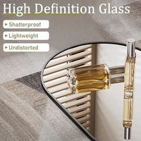Factory Supply Luxury Fashion Large Oval HD Float Glass Durable Nice Aluminum Alloy Frame Waterproof Ulter Clear Silver Mirror