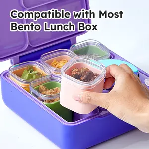 Porta pranzo per bambini piccolo contenitore in Silicone per salsa Snack con coperchio contenitore per condimenti Snack