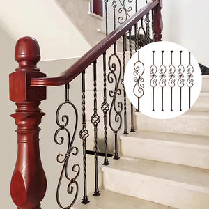 מודרני מברזל מברזל קישוטי מרפסת ברזל פופולרי עיצוב נירוסטה צבע שחור - Product Image 5