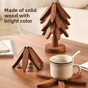 <span class=keywords><strong>Tapis</strong></span> isolant thermique en forme d'arbre de Noël pour la maison, anti-brûlure, pliable, artisanat créatif, ornements pour la maison et le bureau - Product Image 3