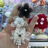 3D Organza Rose Fleur Patch DIY Artificielle 3D Fleur Poitrine Fleur À Coudre Applique Broche Accessoires Robe Cou Décor