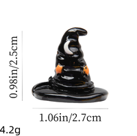 Design 3D Halloween Résine Artisanat Squelette Citrouille Résine Figurines Miniatures Micro Paysage Décoration Accessoires Motif Animal