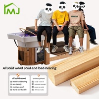 Lit de massage thaïlandais en bois massif pour salon, lit de lavage de cheveux en céramique pour spa capillaire