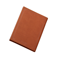 Porte-certificat de luxe en cuir PU marron de haute qualité, porte-menu, porte-menu A4 avec logo en relief