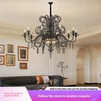 Lustre suspendu design moderne, simple et luxueux, créatif, 2 kg, pour restaurant, villa, escalier, hall double hauteur, exposition