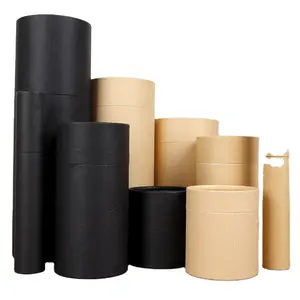 कस्टम डिजाइन कागज ट्यूबों के लिए कॉफी और चाय के लिए कागज ट्यूब दौर क्राफ्ट ट्यूब शराब मोमबत्ती बॉक्स सौंदर्य प्रसाधन कंटेनर इत्र