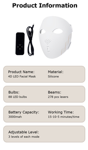 Máscara Facial Láser 4D con 176 Haces de Luz Enfocada en Zonas Específicas, Dispositivo Antienvejecimiento - Product Image 6