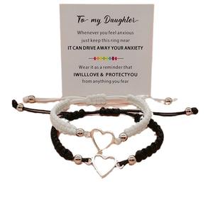Valentine's Day <strong>Gift</strong> 2PCS/SET <strong>Friendship</strong> Lover Couple Woven Bracelet <strong>Long</strong> <strong>Distance</strong> Heart Bangles Bracelet for <strong>Gifts</strong> Birthday - Product Image 1