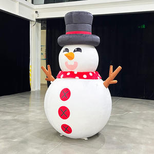 2.5m çılgın yaramaz şişme noel kardan adam dev havaya uçurmak noel özelleştirilmiş Xmas şişme kardan adam modeli - Product Image 4